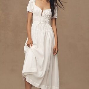 Reformation Rhett White Midi Dress NWT